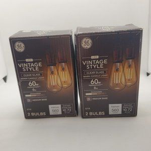 GE Reveal 75 Watts Light Bulbs 3 Packs of 4 Bulbs Total 12 General Purpose Bulbs